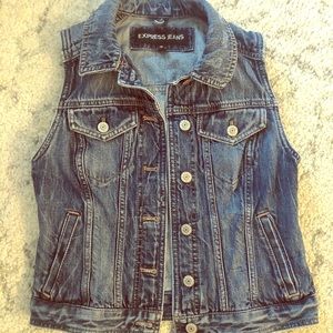 Express denim vest